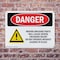 Signmission Moving Machine Parts Will Cause Crushing Danger Sign, Plastic, 10in W x 7in L, 2PK OS-2PACK-DS-P-710-L-1452 - alternate 4